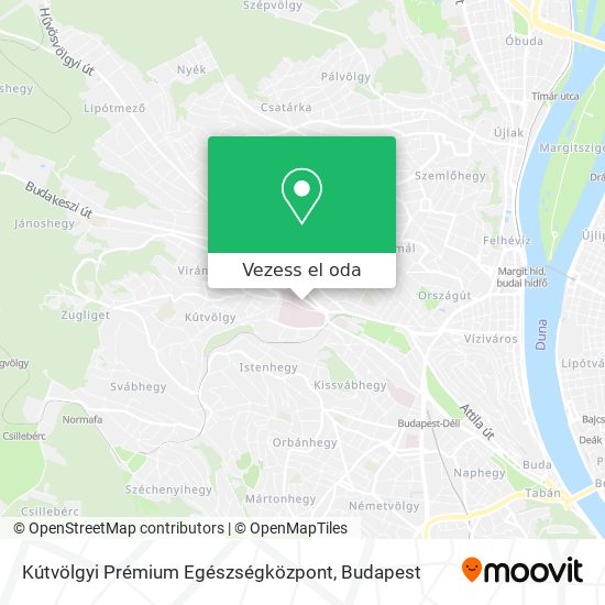 Kútvölgyi Prémium Egészségközpont térkép