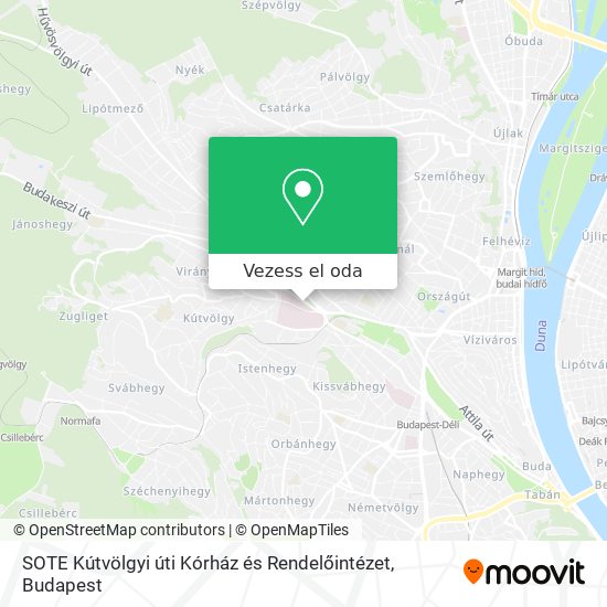 SOTE Kútvölgyi úti Kórház és Rendelőintézet térkép