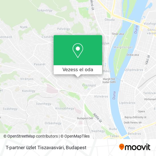 T-partner üzlet Tiszavasvári térkép