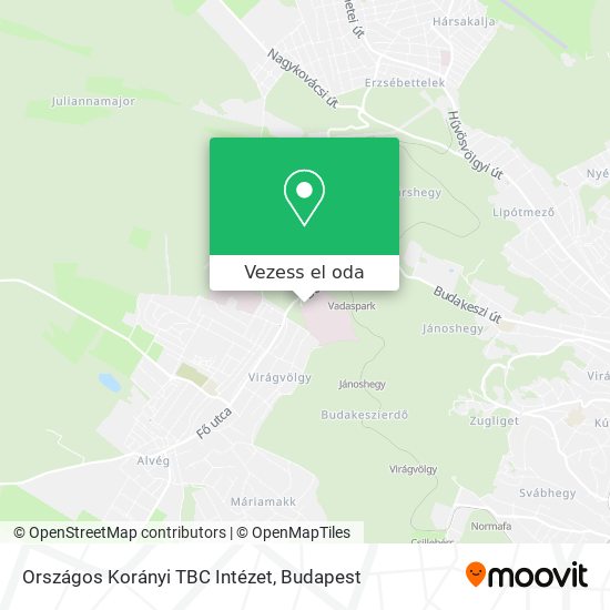 Országos Korányi TBC Intézet térkép