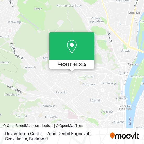Rózsadomb Center - Zenit Dental Fogászati Szakklinika térkép