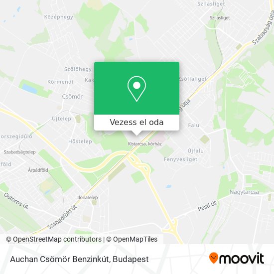 Auchan Csömör Benzinkút térkép