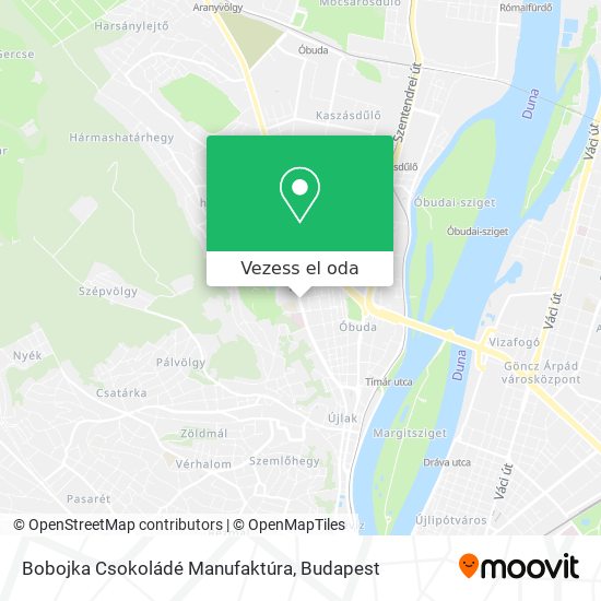 Bobojka Csokoládé Manufaktúra térkép