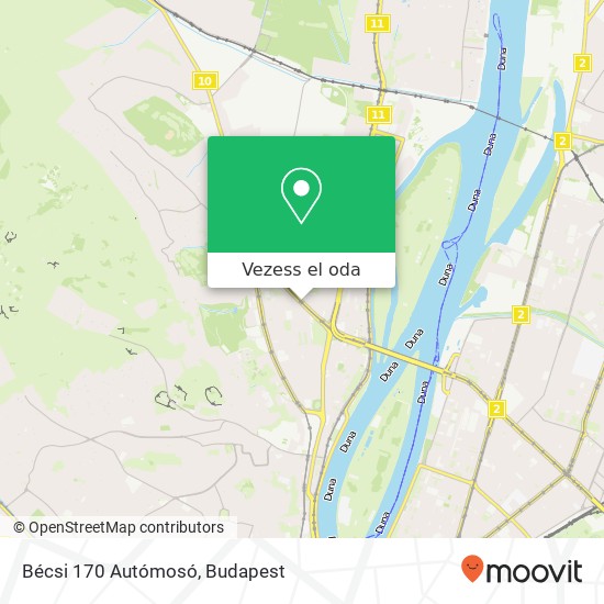 Bécsi 170 Autómosó térkép
