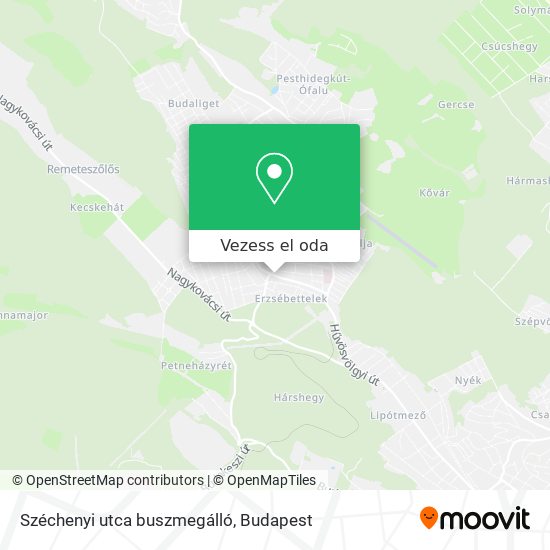 Széchenyi utca buszmegálló térkép