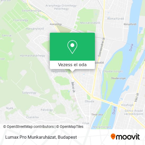 Lumax Pro Munkaruházat térkép