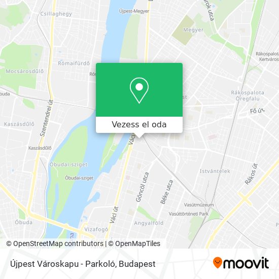 Újpest Városkapu - Parkoló térkép