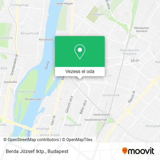 Berda József lktp. térkép