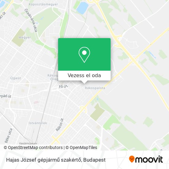 Hajas József gépjármű szakértő térkép
