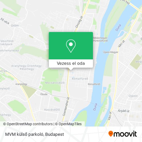MVM külső parkoló térkép