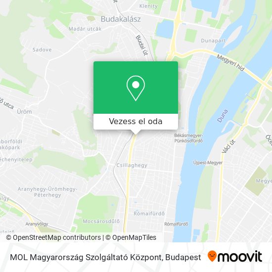 MOL Magyarország Szolgáltató Központ térkép