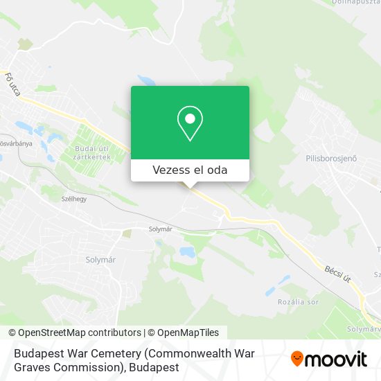 Budapest War Cemetery (Commonwealth War Graves Commission) térkép