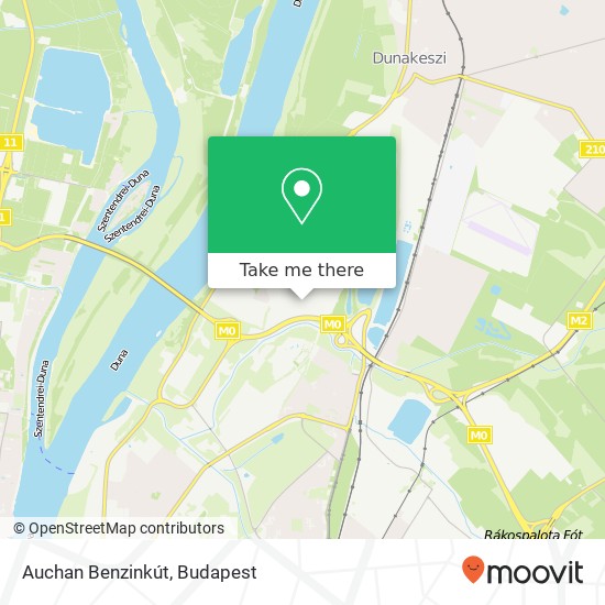 Auchan Benzinkút térkép