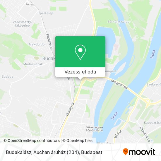 Budakalász, Auchan áruház (204) térkép