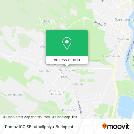 Pomaz ICO SE futballpalya térkép