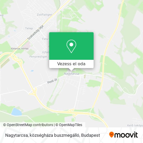 Nagytarcsa, községháza buszmegálló térkép