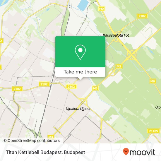 Titan Kettlebell Budapest térkép