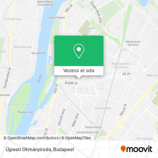 Újpesti Okmányiroda térkép