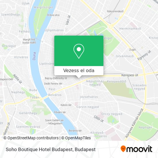 Soho Boutique Hotel Budapest térkép