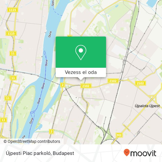 Újpesti Piac parkoló térkép