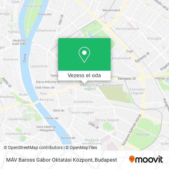 MÁV Baross Gábor Oktatási Központ térkép