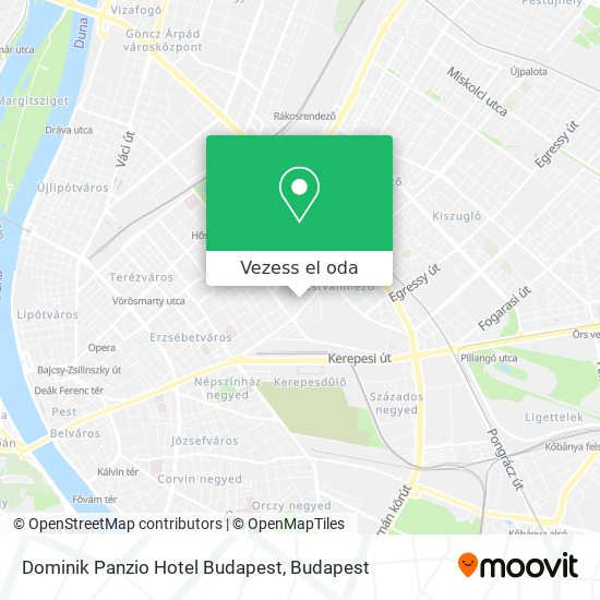 Dominik Panzio Hotel Budapest térkép