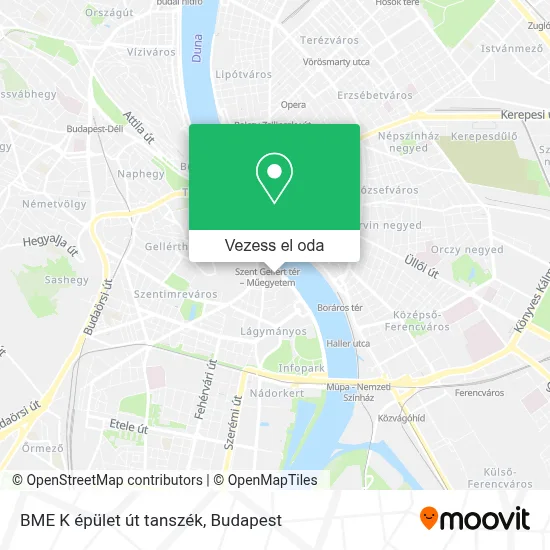 BME K épület út tanszék térkép