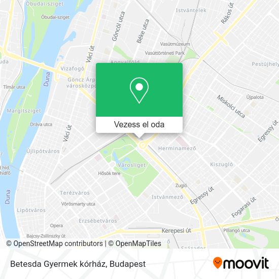 Betesda Gyermek kórház térkép