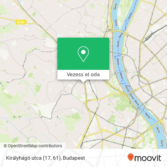 Királyhágó utca (17, 61) térkép