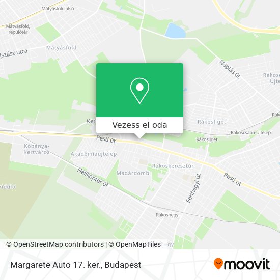 Margarete Auto 17. ker. térkép
