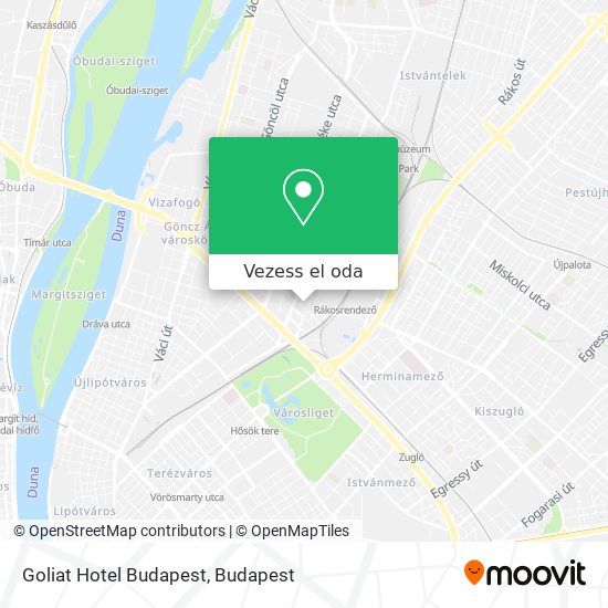 Goliat Hotel Budapest térkép
