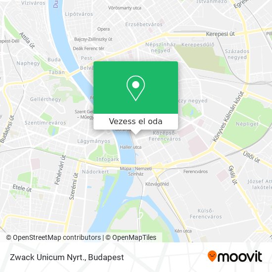 Zwack Unicum Nyrt. térkép