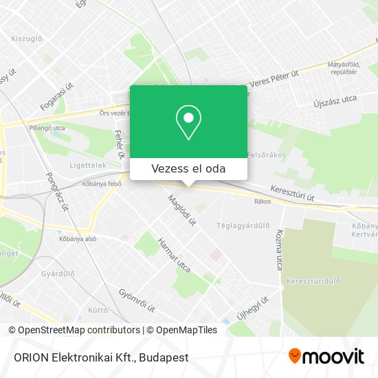 ORION Elektronikai Kft. térkép