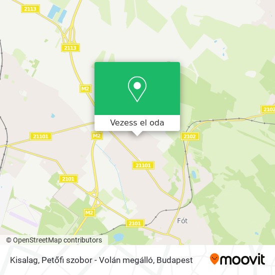 Kisalag, Petőfi szobor - Volán megálló térkép