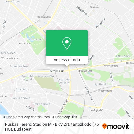 Puskás Ferenc Stadion M - BKV Zrt. tartózkodó (75 HQ) térkép