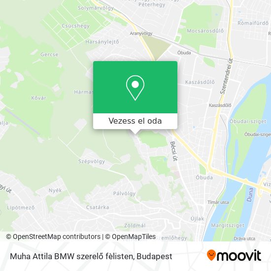 Muha Attila BMW szerelő fèlisten térkép