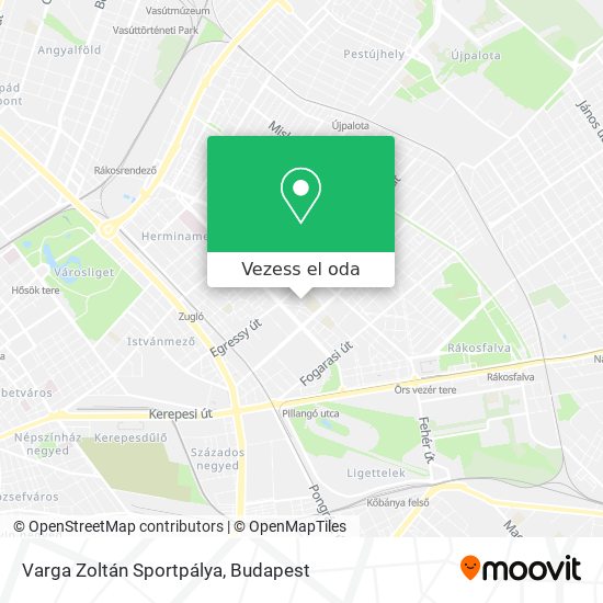 Varga Zoltán Sportpálya térkép