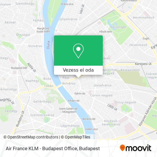 Air France KLM - Budapest Office térkép