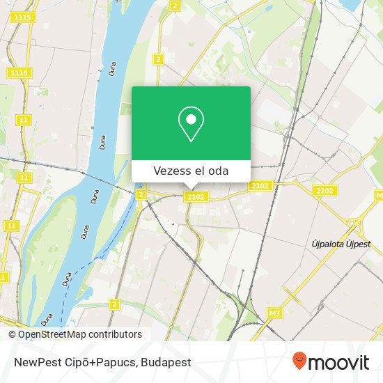 NewPest Cipõ+Papucs térkép