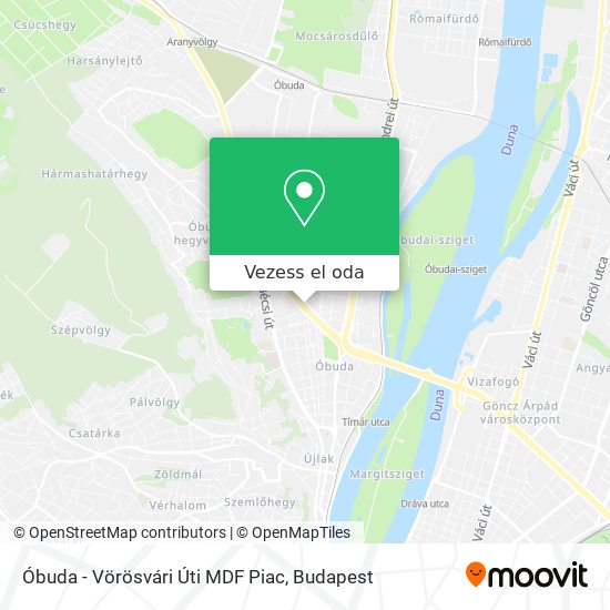 Óbuda - Vörösvári Úti MDF Piac térkép