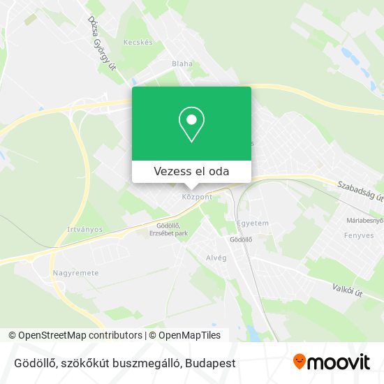 Gödöllő, szökőkút buszmegálló térkép