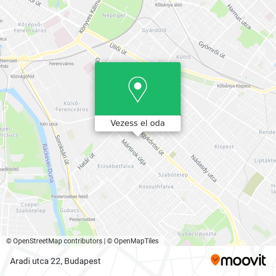 Aradi utca 22 térkép