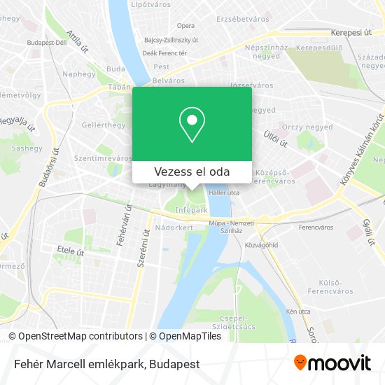 Fehér Marcell emlékpark térkép