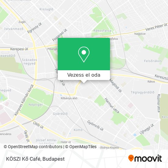 KÖSZI Kő Café térkép