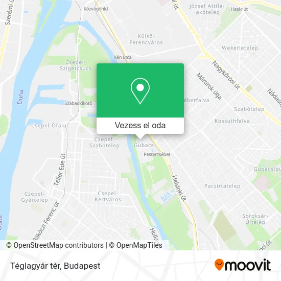 Téglagyár tér térkép