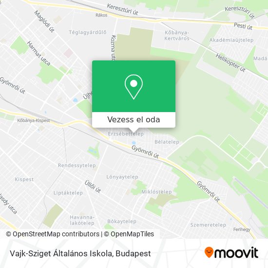 Vajk-Sziget Általános Iskola térkép