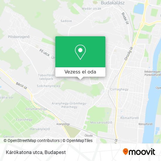 Kárókatona utca térkép