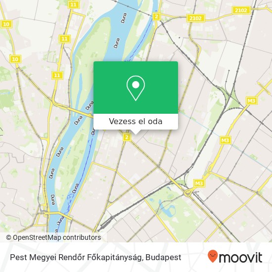 Pest Megyei Rendőr Főkapitányság térkép