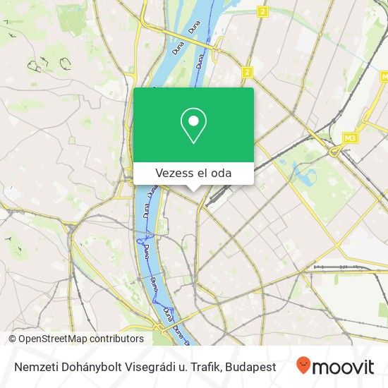 Nemzeti Dohánybolt Visegrádi u. Trafik térkép