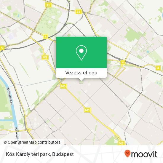 Kós Károly téri park térkép